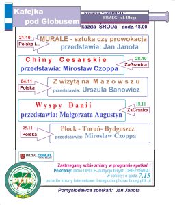 Rusza nowy sezon „Kafejki pod Globusem”